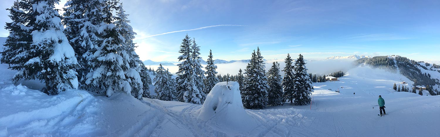 Aloe vera Lippenbalsam im Härtetest: Winterlandschaft in Reith bei Kitzbühel