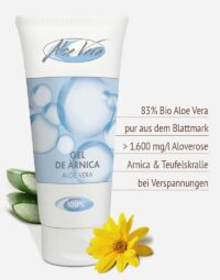 Bio Aloe vera Gel mit Arnica in Premium-Qualität