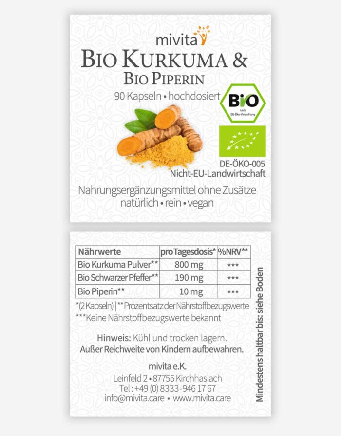 Kurkuma Bio Etikett