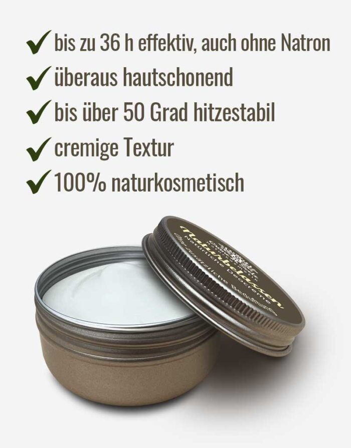 Die wichtigsten Produktvorteile - Deocreme Naturbelassen
