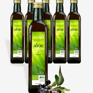 6 x Bio Aloe Vera Saft mit Bio Aronia
